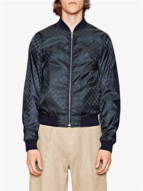 Reversible nylon bomber jacket 